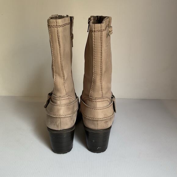 Roberto Santi Active TEX Leather Mid-Calf Boots – Beige EU 38 (US 7.5) - Picture 5 of 9